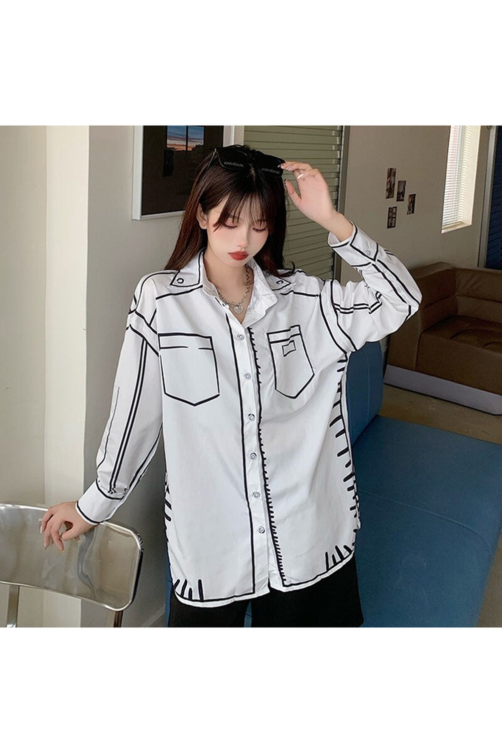 Y2k Aesthetic Print Shirt