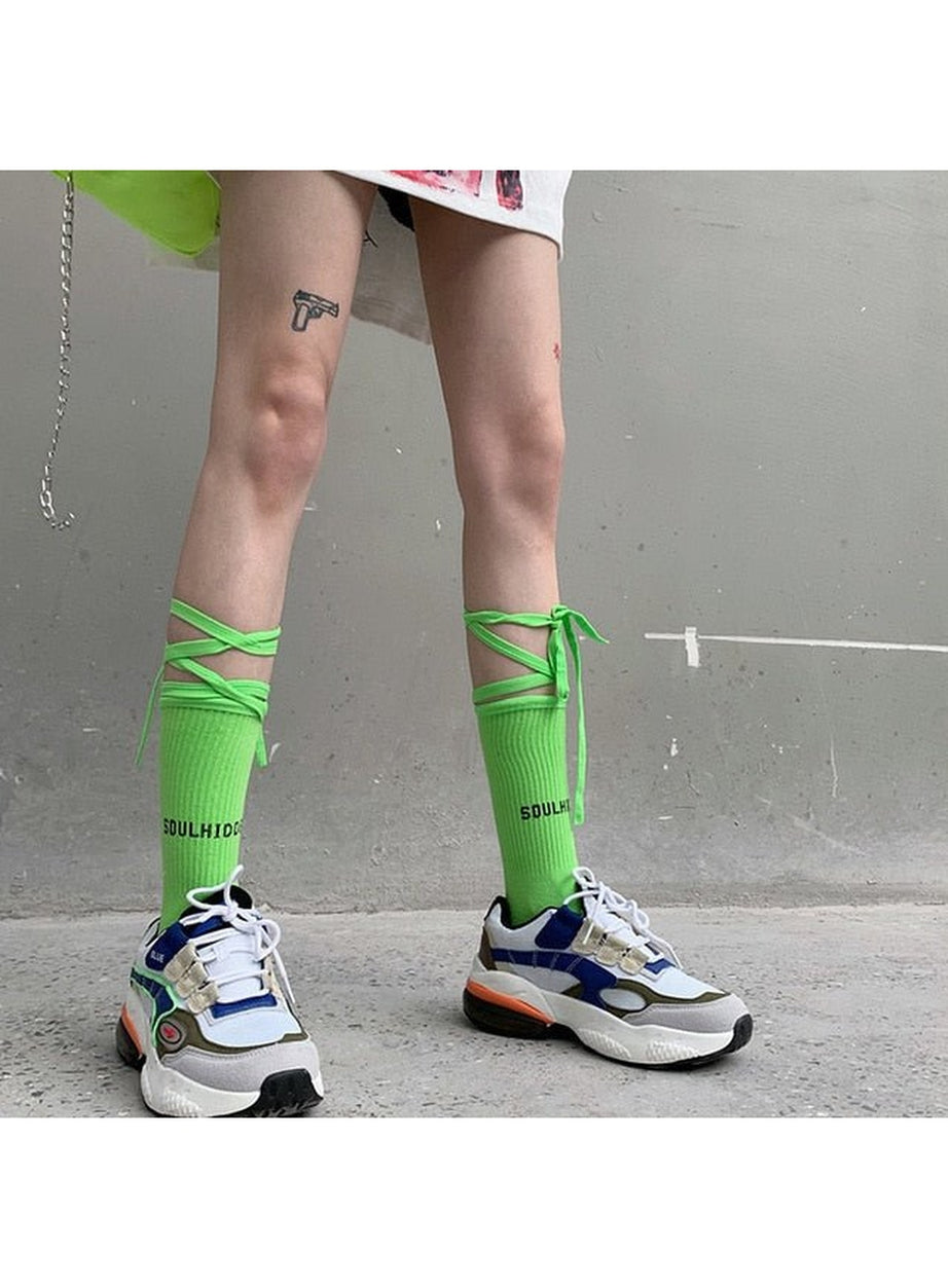 Y2k Aesthetic socks with drawstrings