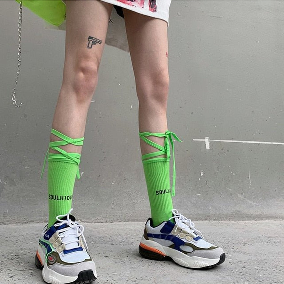 Y2k Aesthetic socks with drawstrings