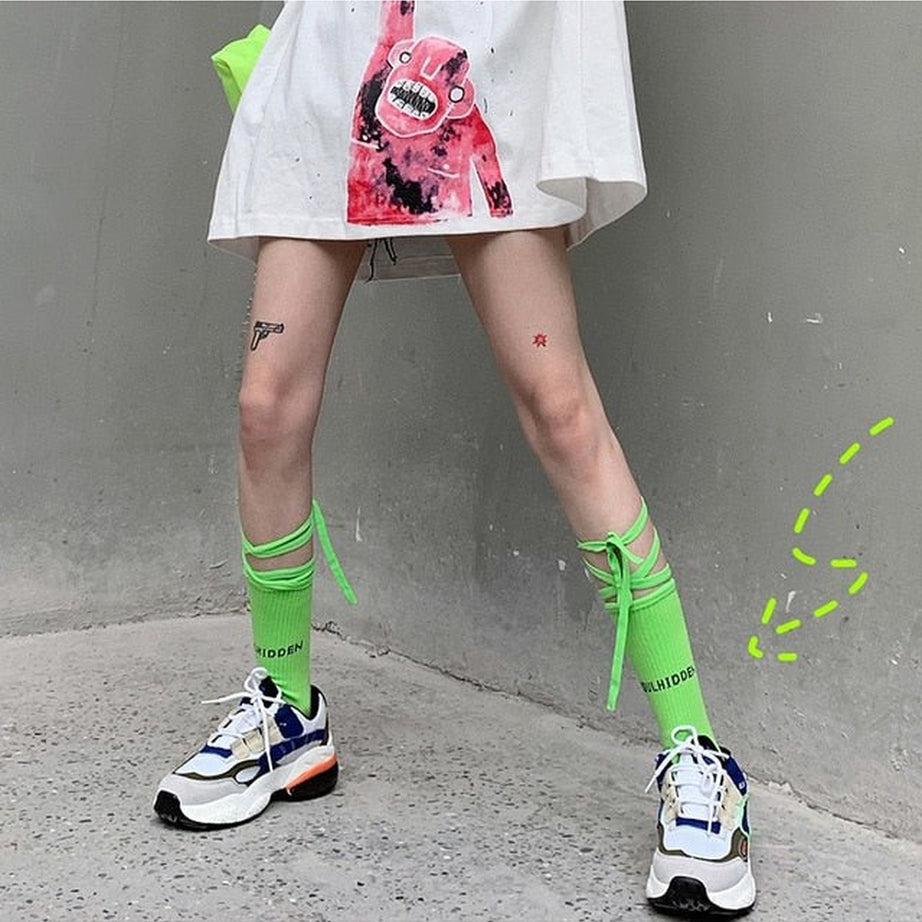 Y2k Aesthetic socks with drawstrings