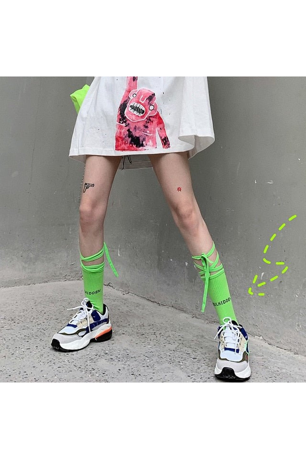 Y2k Aesthetic socks with drawstrings