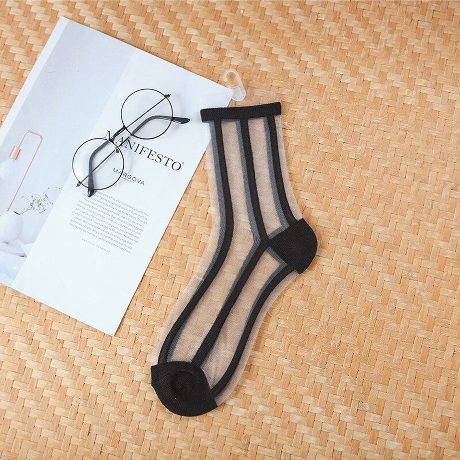 Y2k Aesthetic Ultra-thin Transparent Mesh Socks