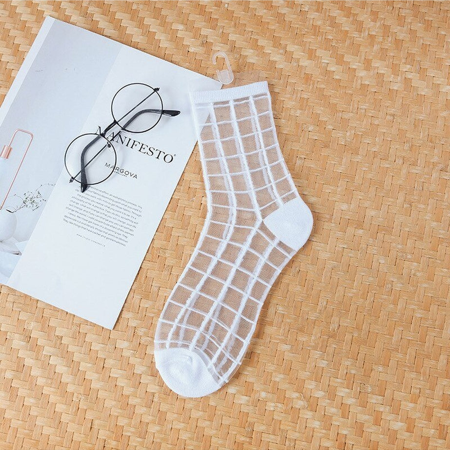Y2k Aesthetic Ultra-thin Transparent Mesh Socks