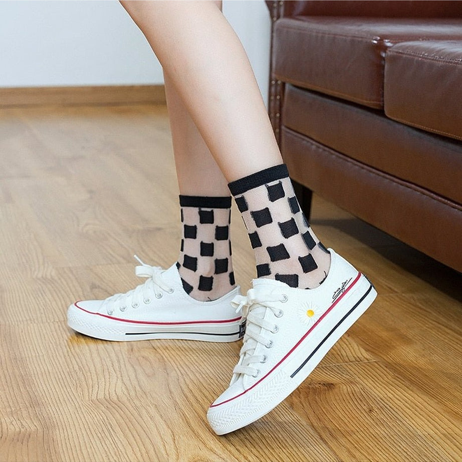 Y2k Aesthetic Ultra-thin Transparent Mesh Socks
