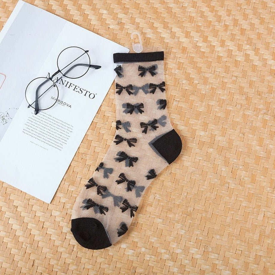 Y2k Aesthetic Ultra-thin Transparent Mesh Socks