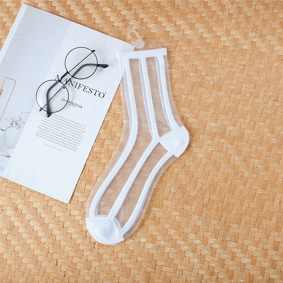 Y2k Aesthetic Ultra-thin Transparent Mesh Socks
