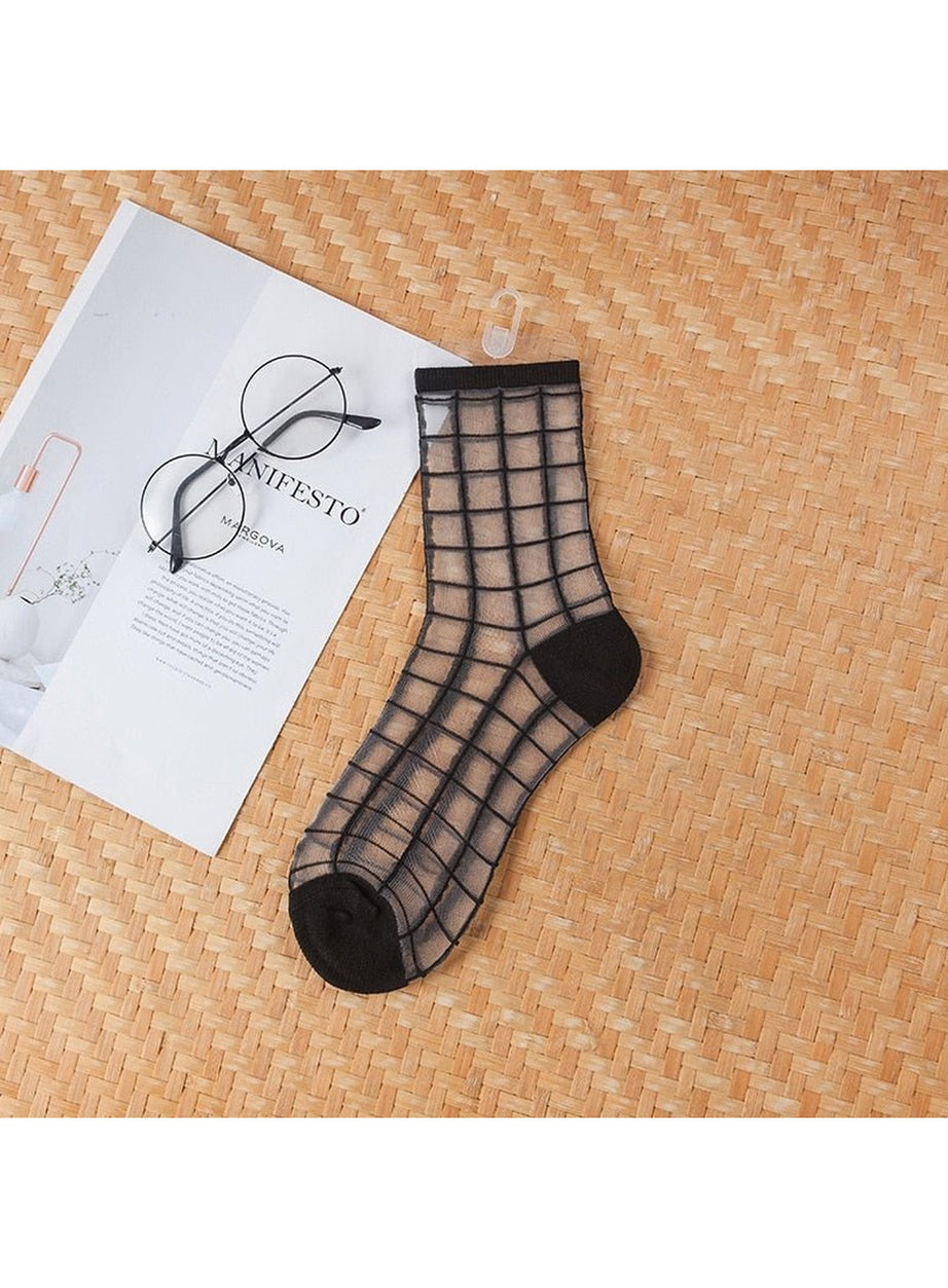 Y2k Aesthetic Ultra-thin Transparent Mesh Socks