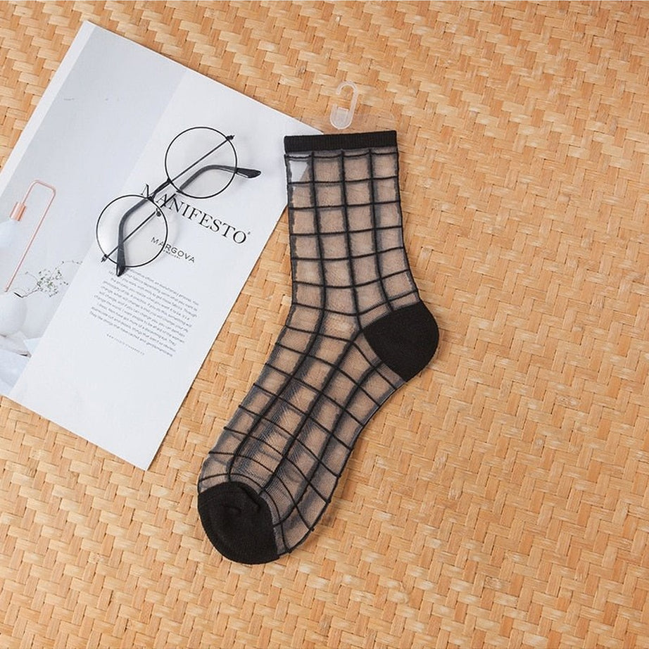 Y2k Aesthetic Ultra-thin Transparent Mesh Socks