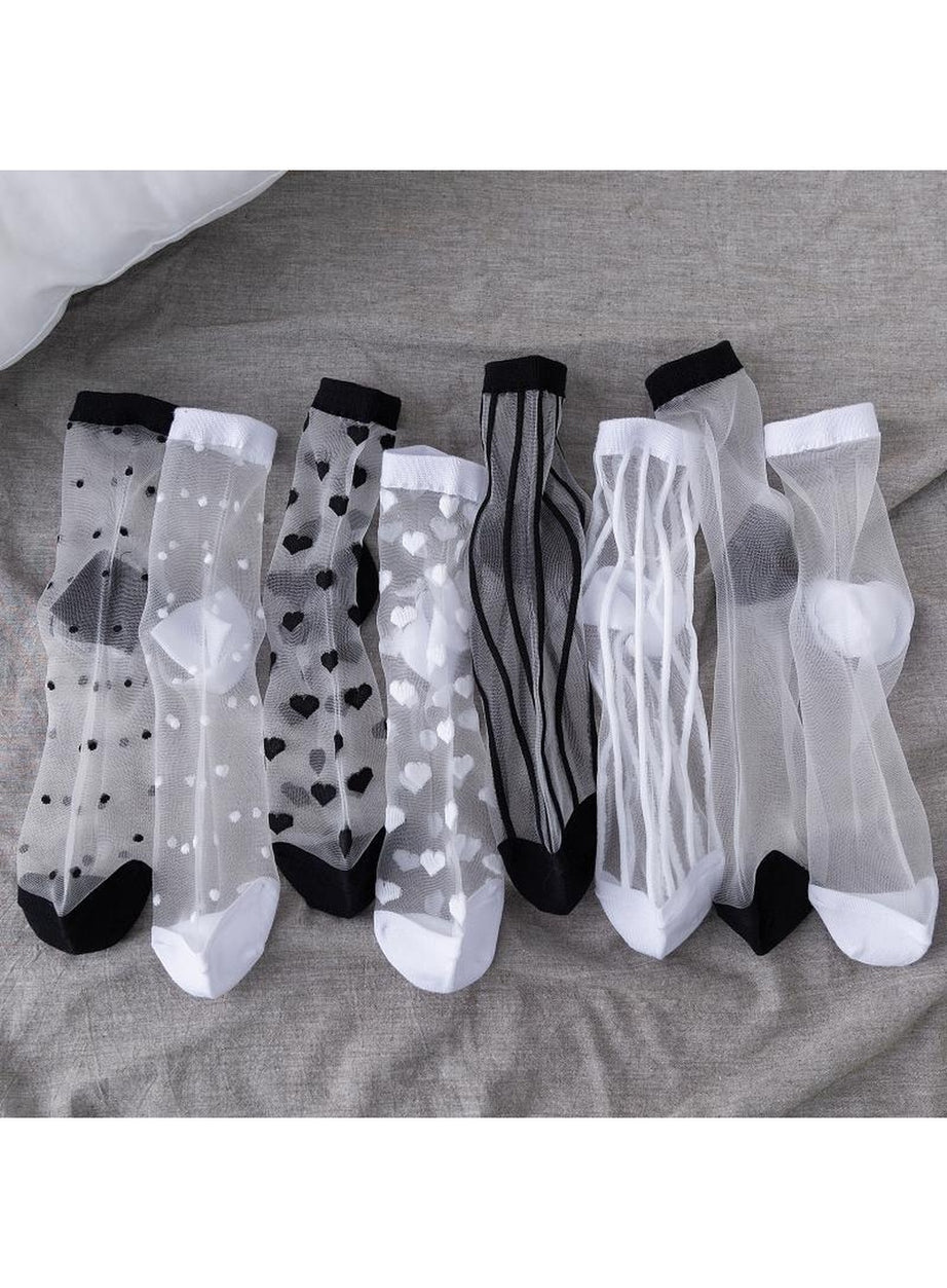 Y2k Aesthetic Ultra-thin Transparent Mesh Socks