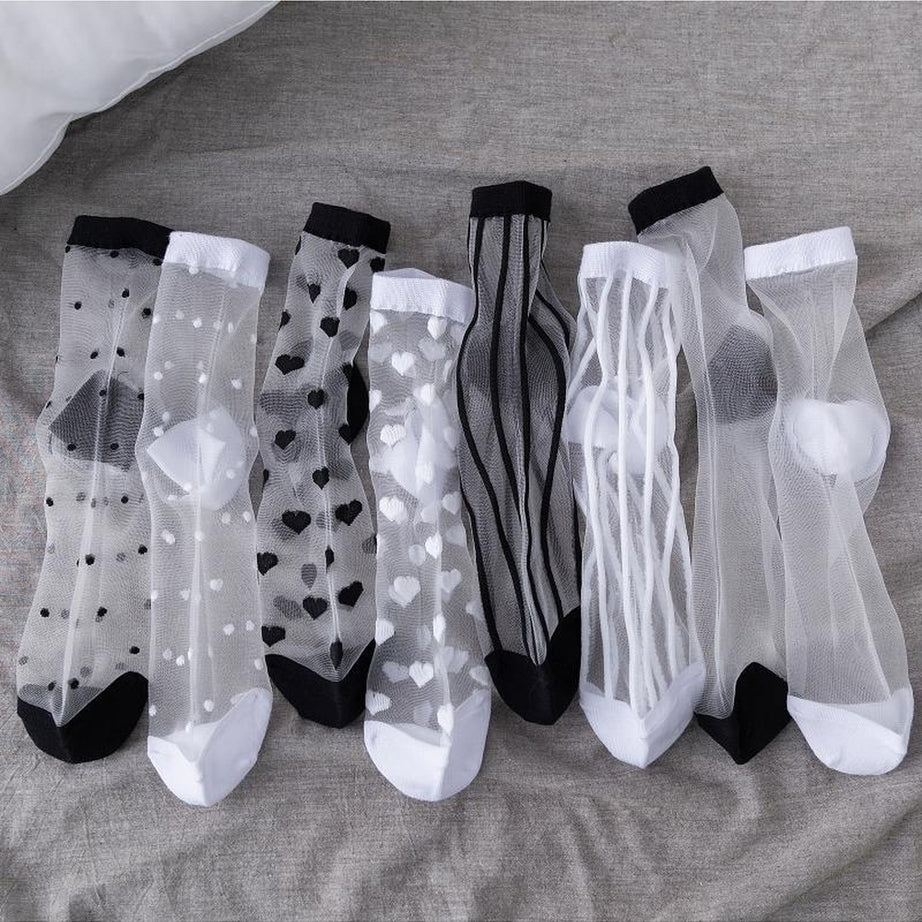 Y2k Aesthetic Ultra-thin Transparent Mesh Socks