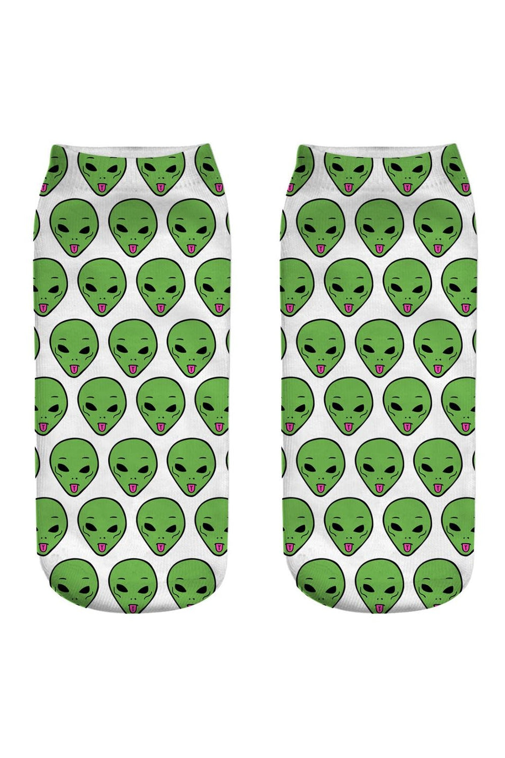 Y2k Alien Cotton Socks