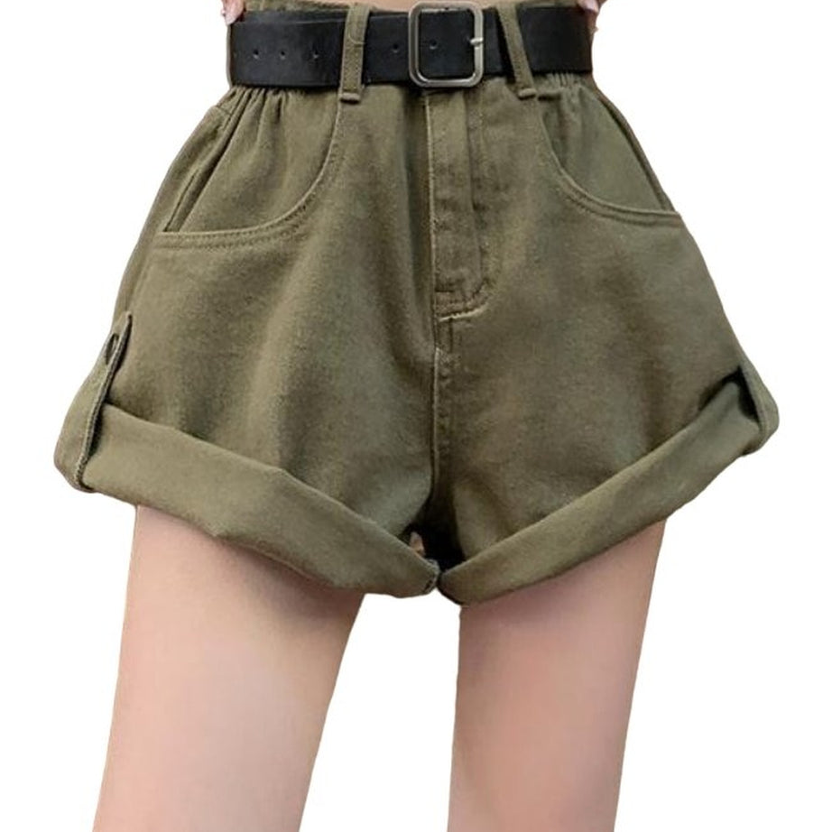 Y2k All-match High Waist Denim Shorts