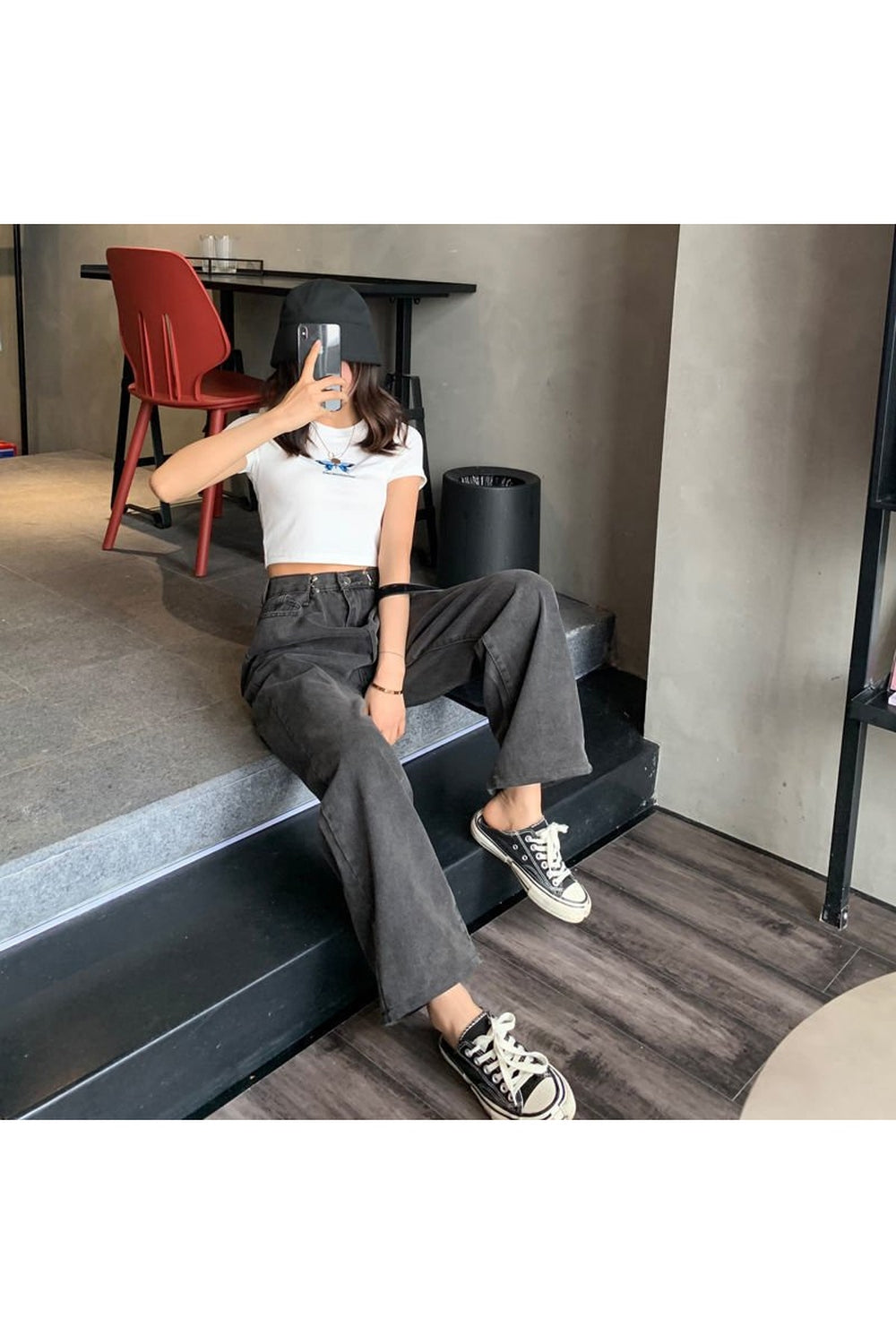 Y2k Alt Adjustable High Waist Vintage Jeans