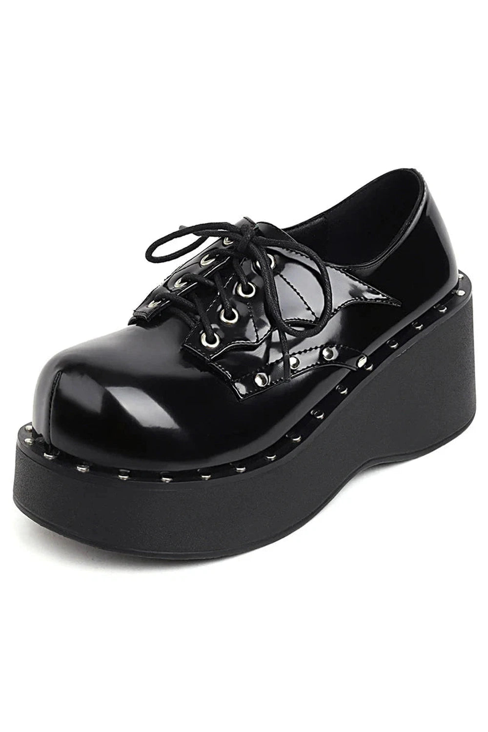 Y2k Alt Black Rivets Ankle Boots