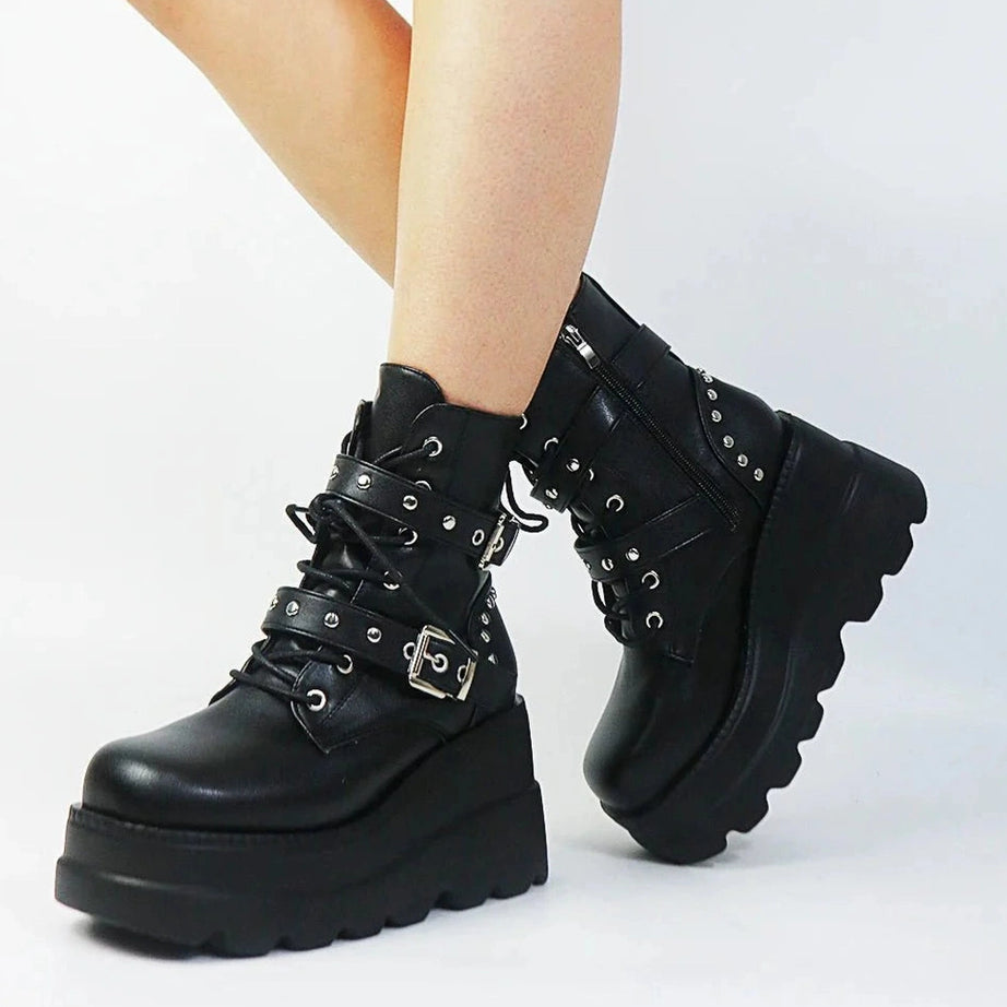 Y2k Alt Comfy Ankle Boots