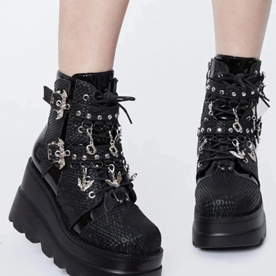 Y2k Alt Comfy Ankle Boots