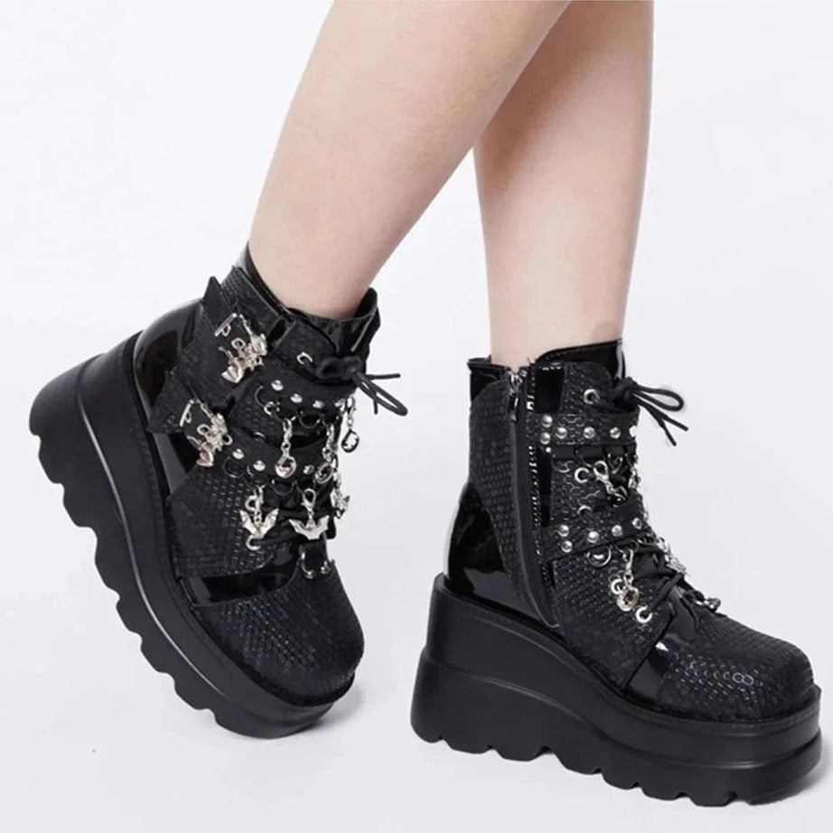 Y2k Alt Comfy Ankle Boots