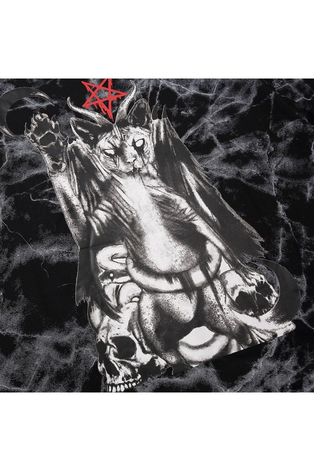 Y2k Alt Goth Oversized T-Shirt Black Cat