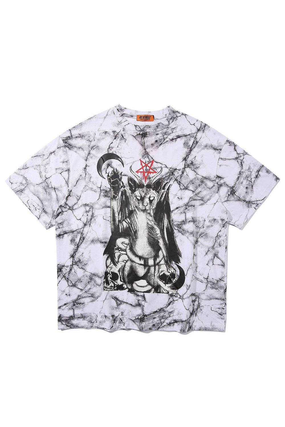 Y2k Alt Goth Oversized T-Shirt Black Cat