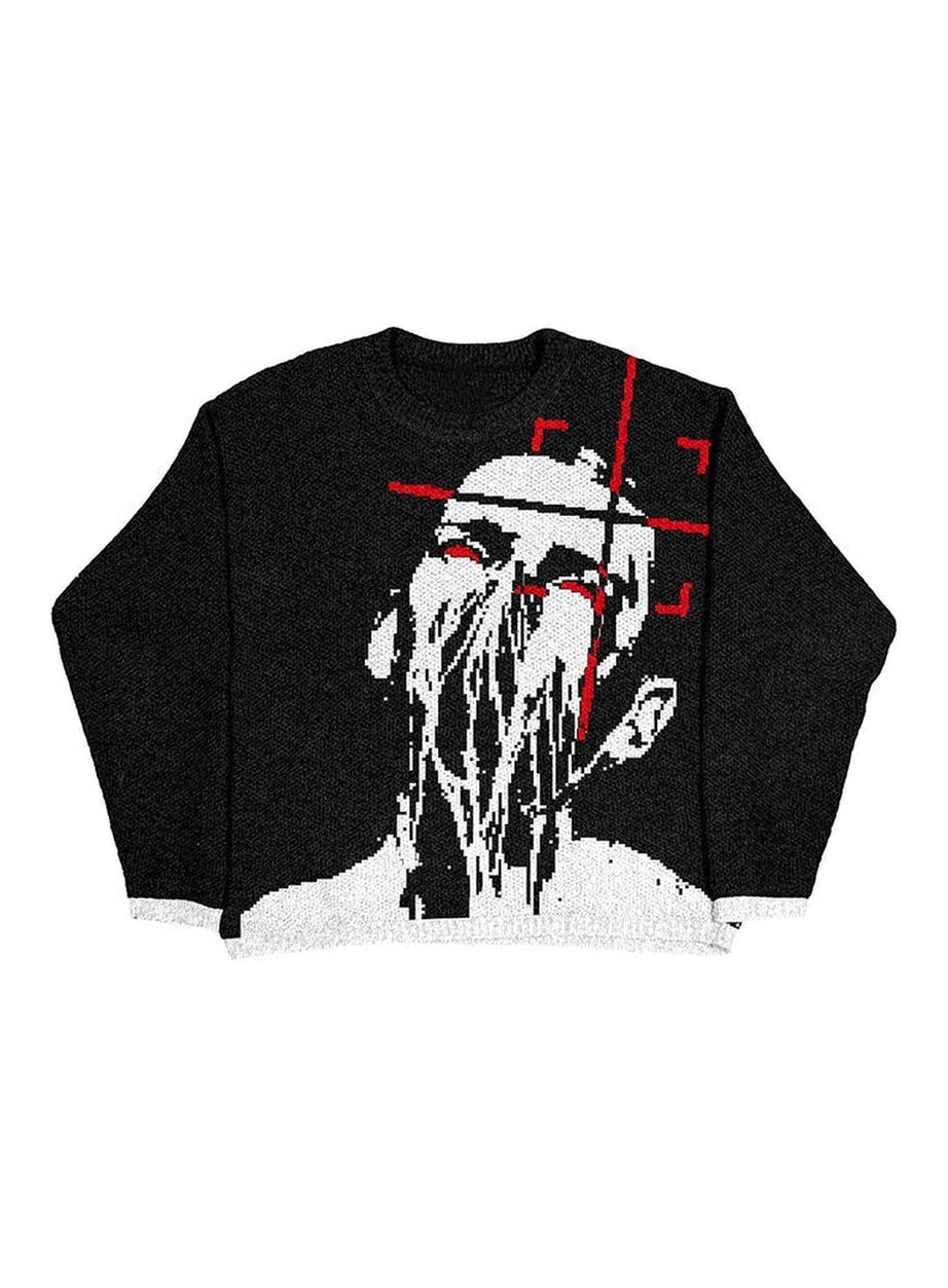 Y2k Alt Grunge Knit Sweater