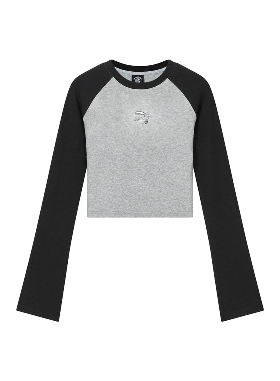 Y2k Acubi White Long Sleeve Crop Top