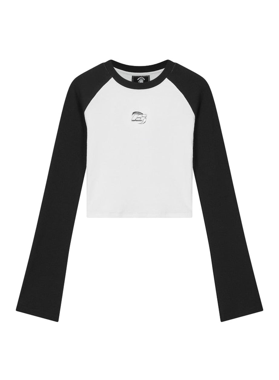 Y2k Acubi White Long Sleeve Crop Top