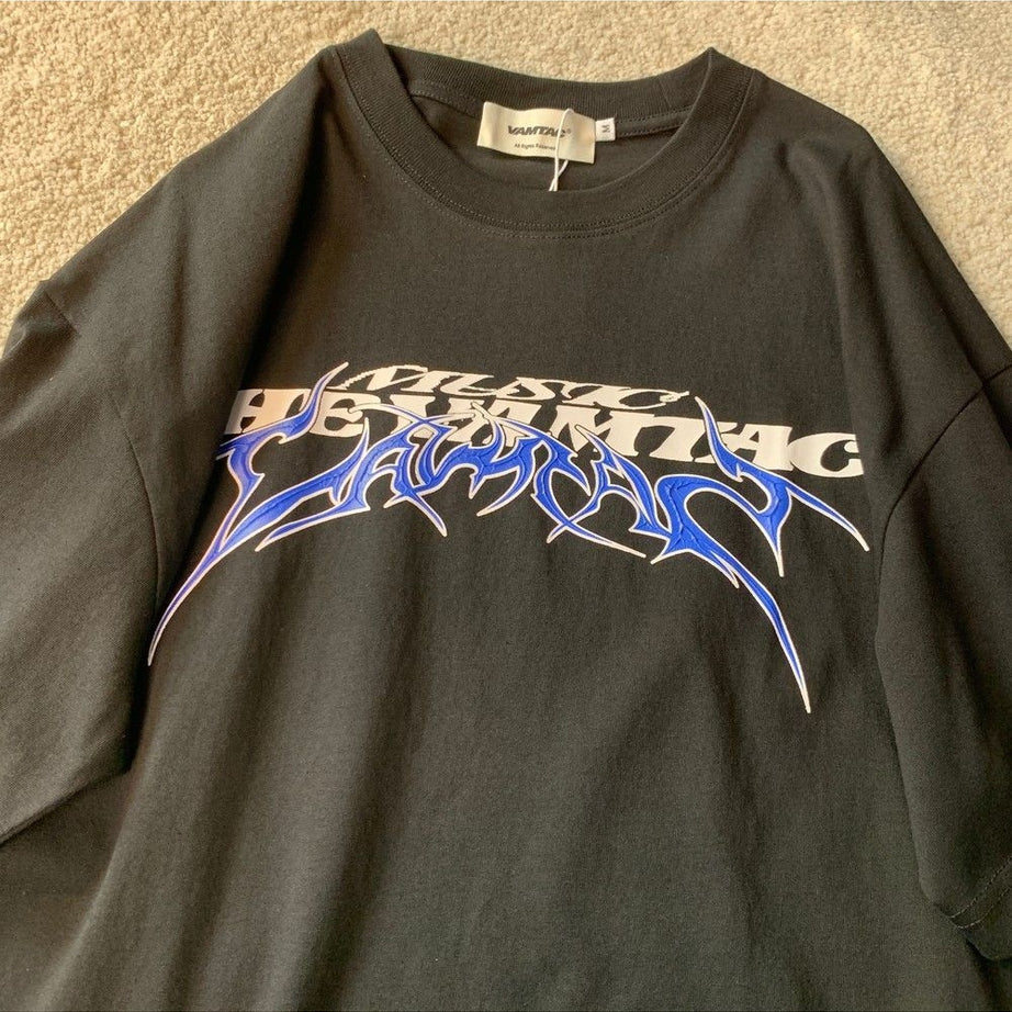 Y2k Alt Letter Print T-shirt