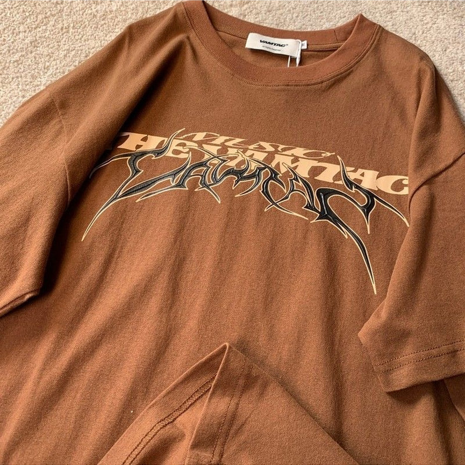 Y2k Alt Letter Print T-shirt