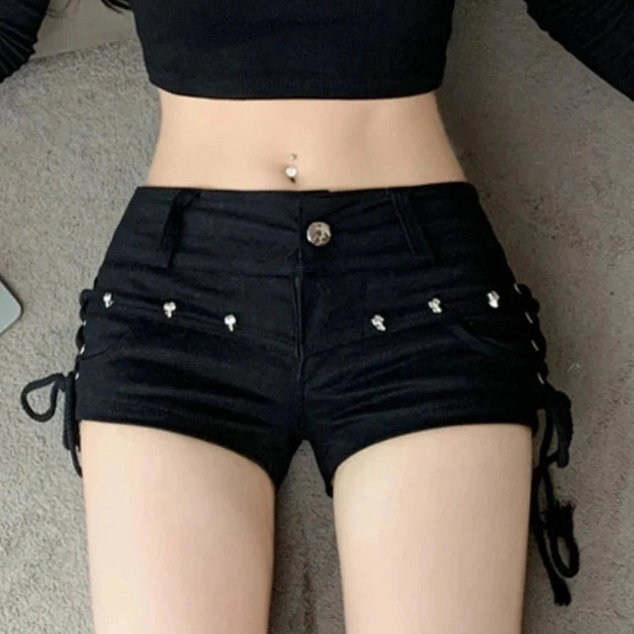 Y2k Alt Skinny Street Shorts