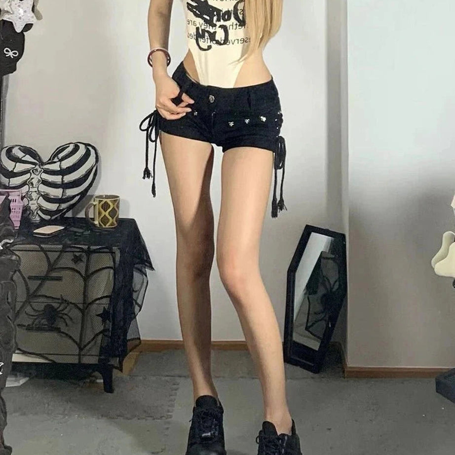 Y2k Alt Skinny Street Shorts