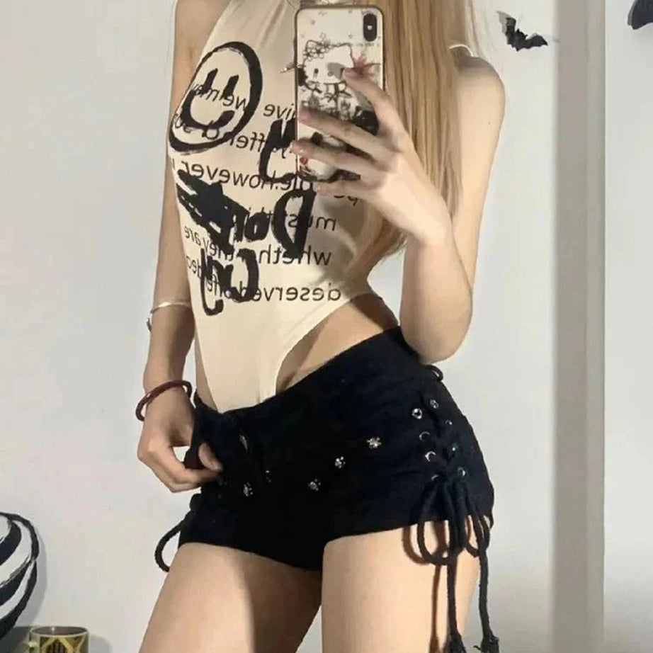 Y2k Alt Skinny Street Shorts