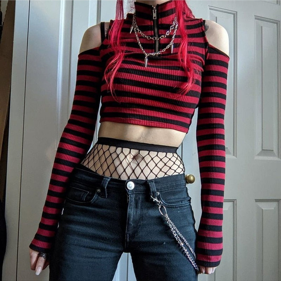 Y2k Alt Style Aesthetic Crop Tops