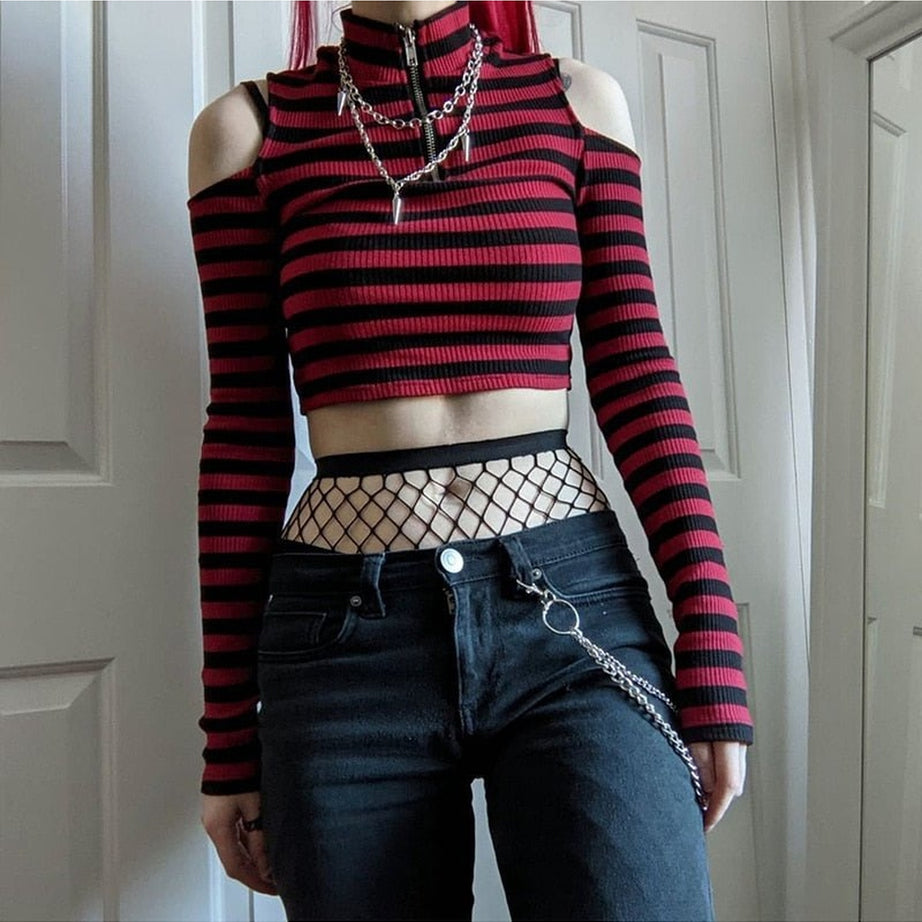 Y2k Alt Style Aesthetic Crop Tops