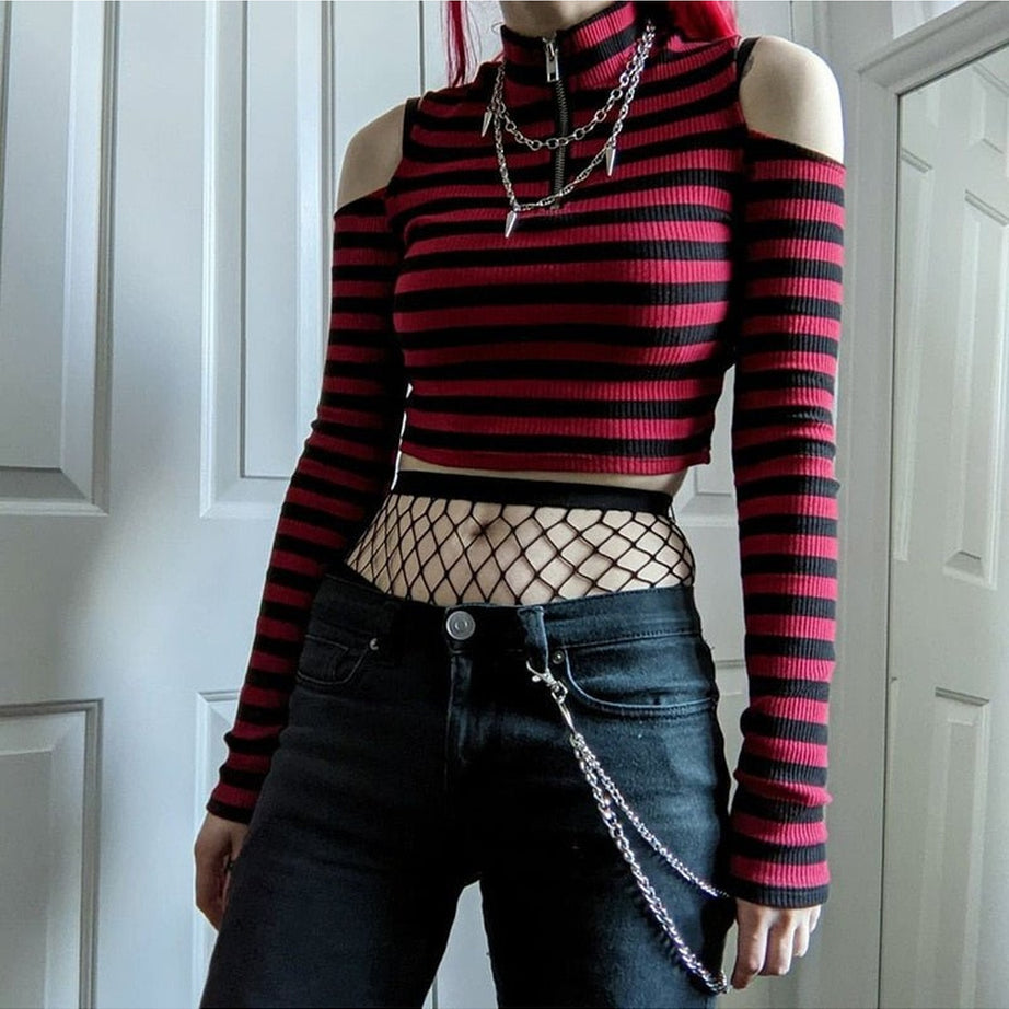 Y2k Alt Style Aesthetic Crop Tops