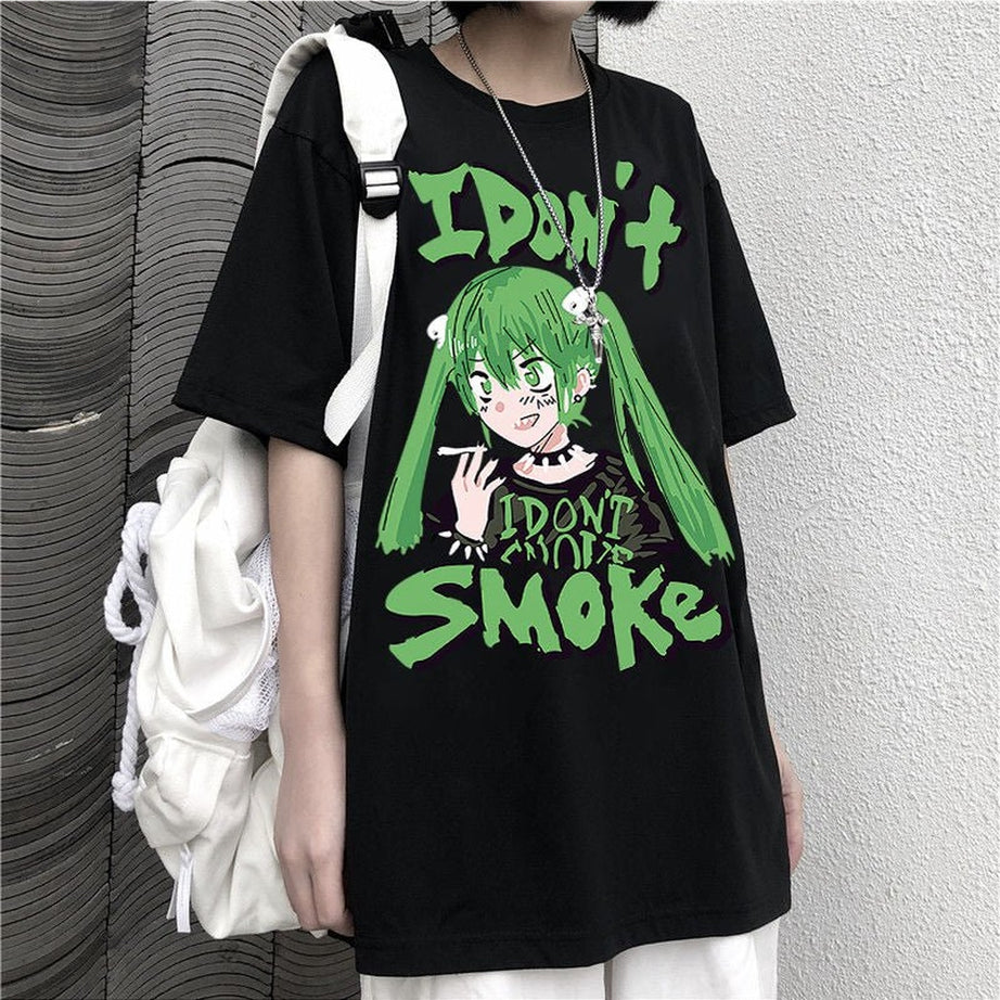 Y2k Alt Style Anime T-shirt