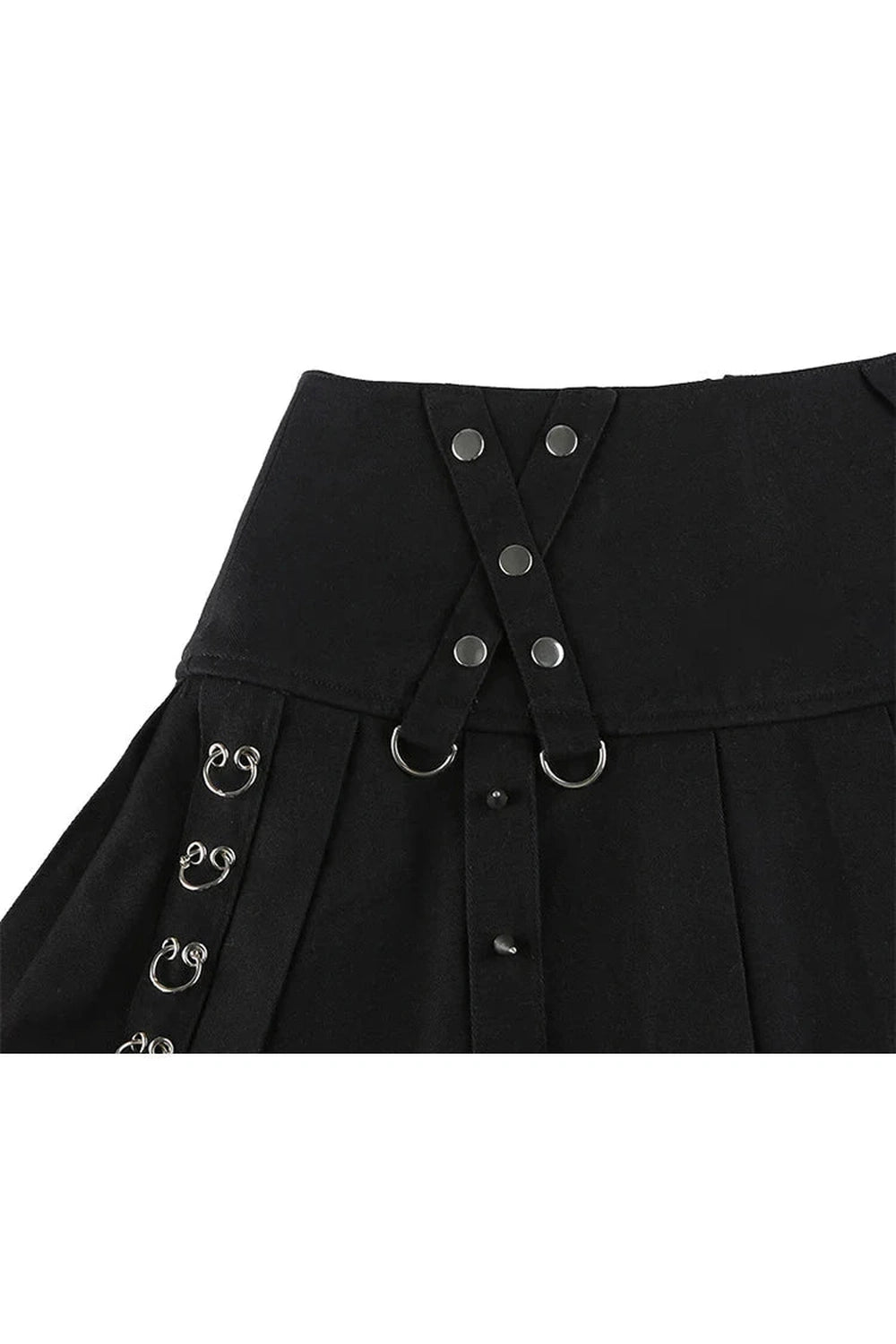 Y2k Alt Style Pleated Mini Skirt