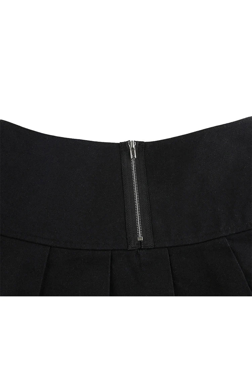 Y2k Alt Style Pleated Mini Skirt