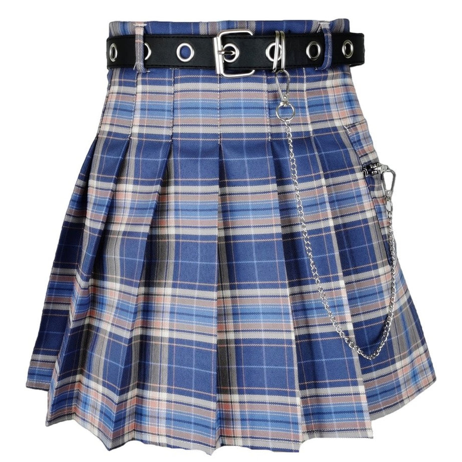 Y2k Alt Style Pleated Skirt