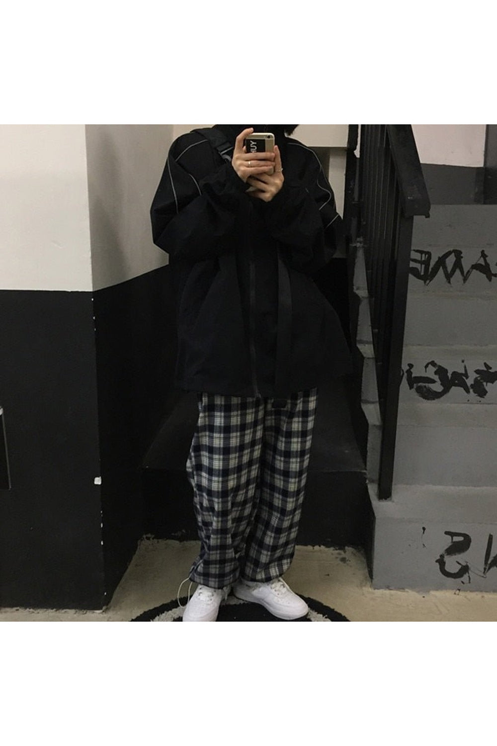 Y2k Alt Style Reflective Jacket