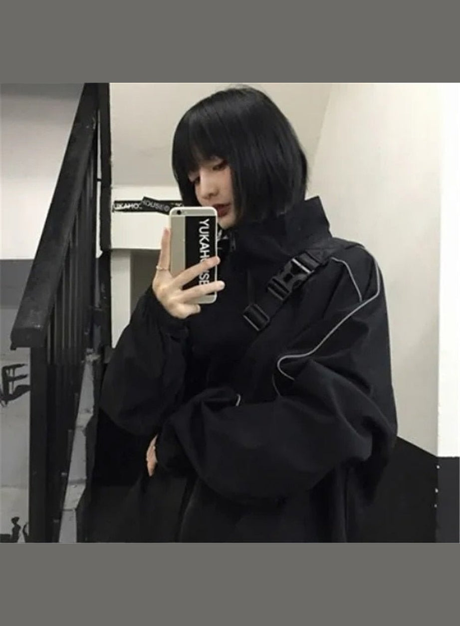 Y2k Alt Style Reflective Jacket