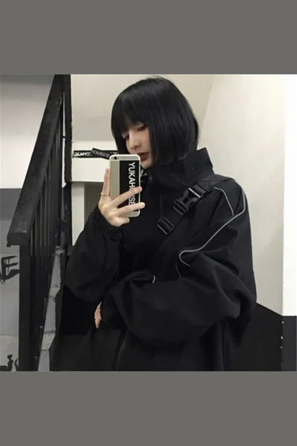 Y2k Alt Style Reflective Jacket