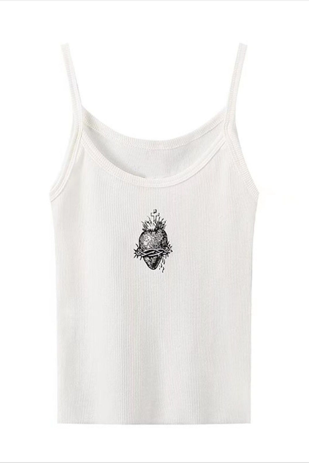 Y2k Alt Style White Tank Top