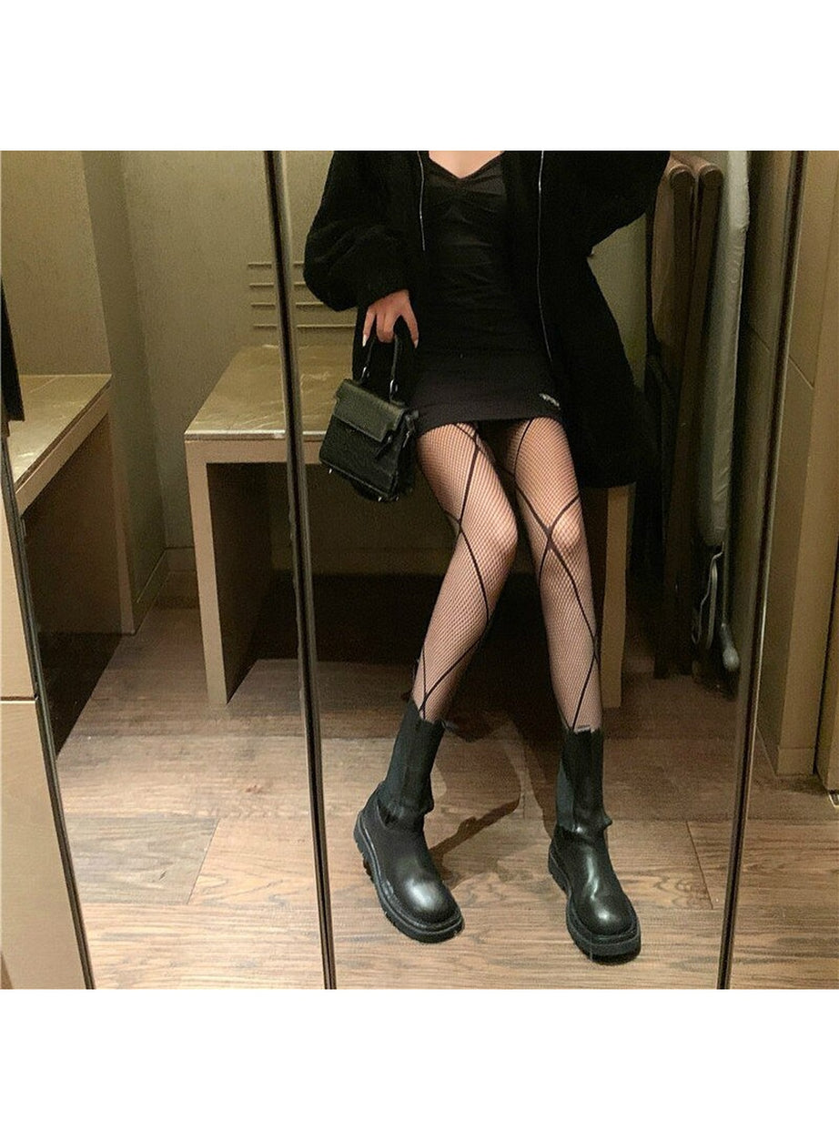 Y2k Alt Transparent Tights Fishnet