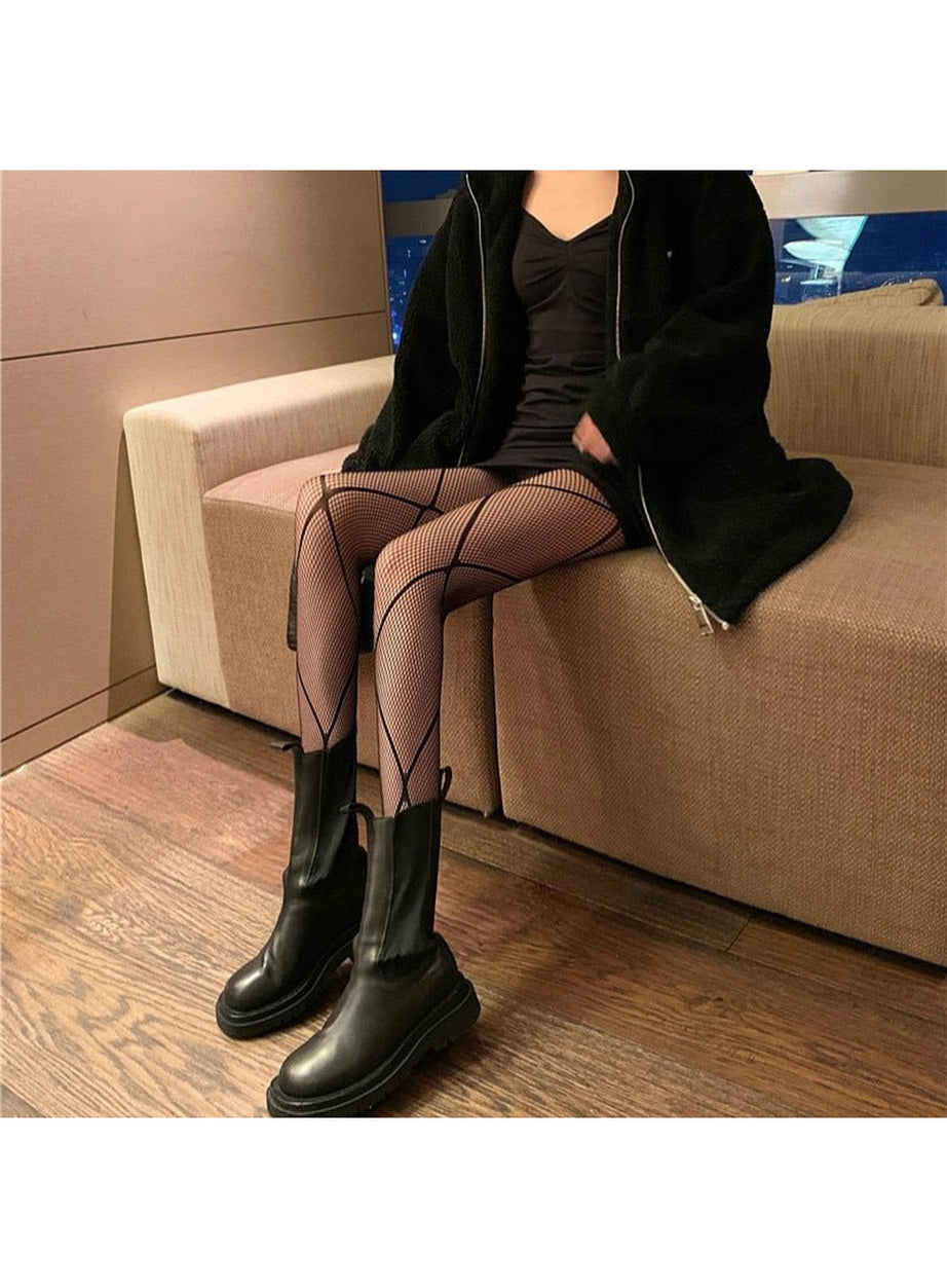 Y2k Alt Transparent Tights Fishnet