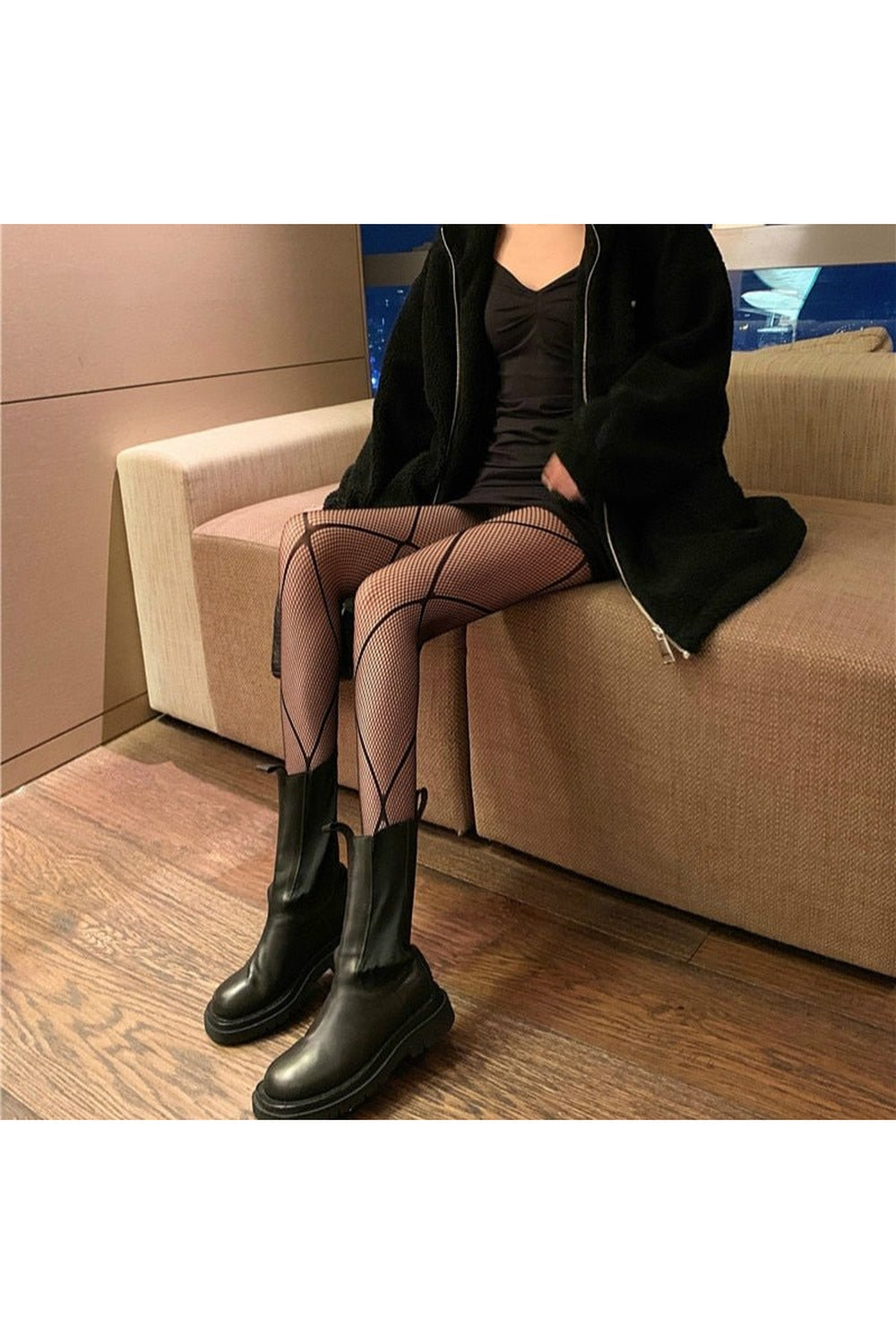 Y2k Alt Transparent Tights Fishnet