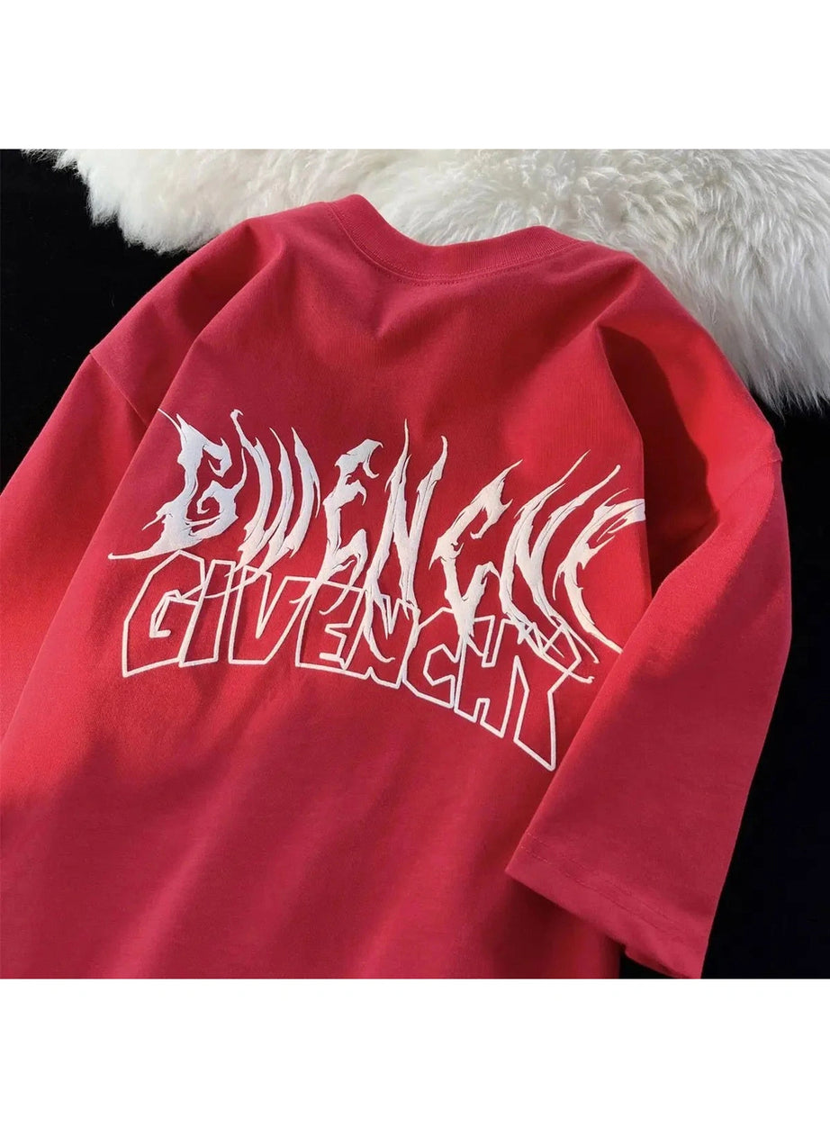 Y2k Alt Wing Printed Fashion T-shirt