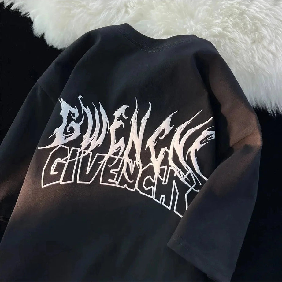 Y2k Alt Wing Printed Fashion T-shirt