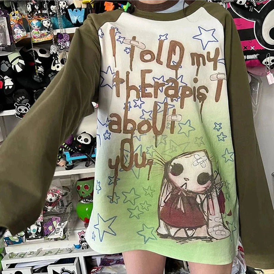 Y2k Alternative Art Doll Top