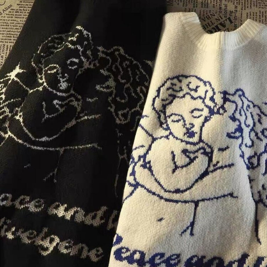 Y2k Angelcore Retro Sweater