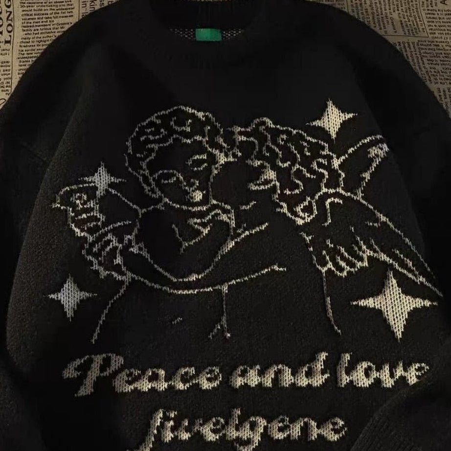 Y2k Angelcore Retro Sweater